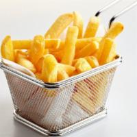 Mega Fries · Warm French fries loaded with crispy bacon and cheddar and mozzarella cheese.
