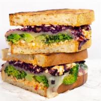 Roasted Broccoli Melt · pimento cheese, braised red cabbage, provolone (w/o nuts)