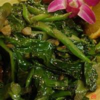Lunch Greenhouse · Stir-fried with Chinese broccoli or string beans in special garlic sauce.