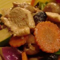 Lunch Cashew Nut · Stir-fried with zucchini, carrots, red cabbage, mushrooms, pineapple, scallions, onions, and...