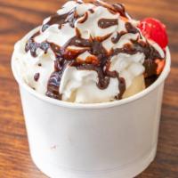 Small Sundae · Choose 1 flavor of ice cream and then toppings served with a cherry on top