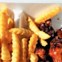 Bone-In Wing Combo + Fries And Drink  · Combo comes with 6, 8, or 10 wings with the sauce/rub of your choice and fries and a drink