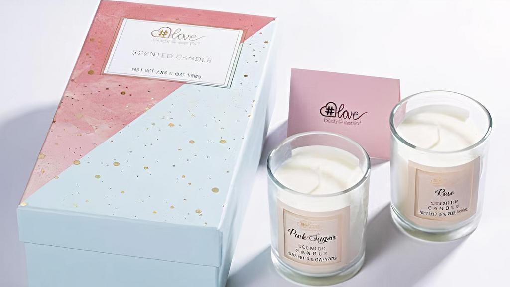 Candle · 1 LEFT. This Scented candles gift set includes:
 2 calming fragrances- Rose and Pink Sugar. Surprise your Mama with this candle gift set.