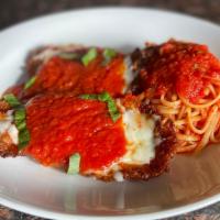 Veal Parmigiana Family Style · San marzano tomato sauce and mozzarella