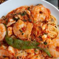 Shrimp & Crab Meat Fra Diavolo · sautéed shrimp and crab in a spicy marinara over linguine