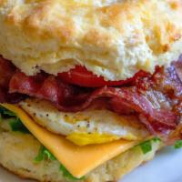 Bacon, Egg & Cheese Sandwich · Brioche bread, mayonnaise, American cheese
