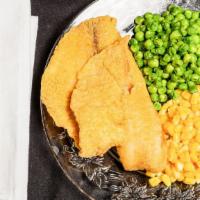 Fried Tilapia · Served with choice of two sides and cornbread.
