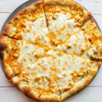 New! Chipotle Chicken Pizza (Large) · Grilled chicken, Homemade Chipotle sauce and mozzarella cheese.