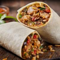 Frisco Burrito · Traditional Burrito style with rice and beans.