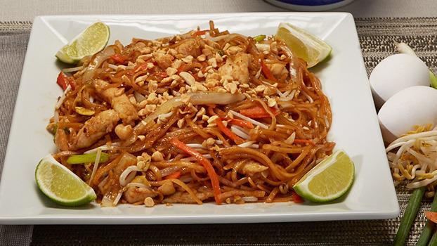 Chicken Pad Thai · Sweet and spicy thai noodle.