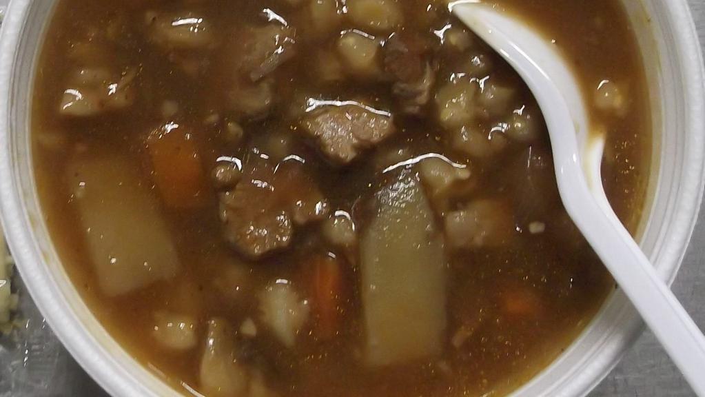 Beef Barley Soup · Choose a cup or a pint