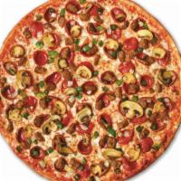 The Ultimate Pizza · Peppers, onions, mushrooms, sausage and pepperoni.