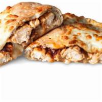 Smokey Joe Calzone · Fresh grilled chicken, bacon and red onions swirled with bbq sauce.