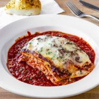 Cheese Lasagna · Layers of pasta, sauce, ricotta and mozzarella cheese, cooked to perfection and topped with ...