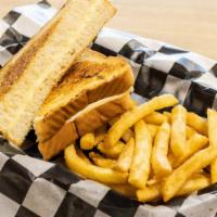 Kid'S Grilled Cheese With Fries · Grilled cheese on white bread served with side of fries.