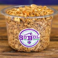 Granola · It's our homemade granola which contains cashews and almonds nuts