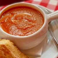 Creamy Tomato Soup · Farmstead Cheddar Toast