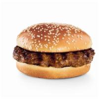Keep It Simple · Beef or a custom-blended, ancient-grain-and-quinoa veggie patty, pickles, onions, lettuce, a...