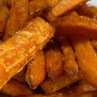 Sweet Potato Fries · Sweet potato fries with house seasoning and paprika. A real crowd pleaser.