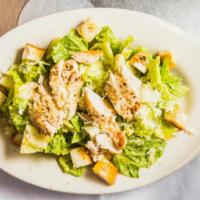 Grilled Chicken Caesar Salad · Grilled chicken, romaine lettuce, croutons and Parmesan cheese.