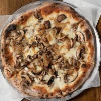 Tartufo  Pizza · mushrooms, caramelized onions, fontina cheese, rosemary, truffle oil