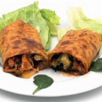 7 Mover'S Greek Wrap · Gyro meat, lettuce, grilled onions, tomatoes, black olives, spinach and feta cheese, wrapped...
