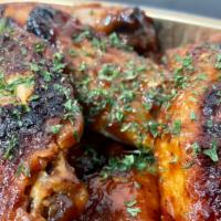Bbq Wings · Gluten free. All natural wings in tasty BBQ sauce.