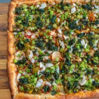 Veggie Lovers Pizza · Mushrooms, onions, sweet peppers, broccoli, and spinach.