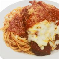 Spaghetti · Add meat sauce or Mariana, sausage or meatballs.