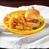 'Little Mac' Qtr Lb Burger · Iceberg, tomato, American cheese, and grain mustard aioli.