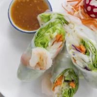 Fresh Rolls · Soft rice pepper stuffed with vegetable and shrimp served with peanut sweet chili sauce.