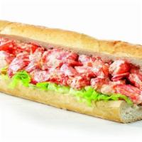 Lobster Sandwich (Large) · 100% Real Lobster lightly tossed with Mayonnaise & served on a bed of Crisp Lettuce.