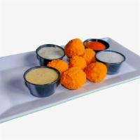 Buffalo Bleu Chicken Poppers · Breaded and fried poppers, with tasty gooey buffalo sauce, bleu cheese and chicken center - ...