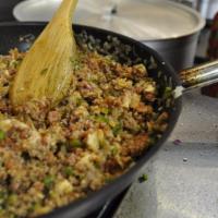 #28. Dullet · Lamb tripe mixed with lean red beef, diced onions, garlic, jalapeno, cardamom, mitmita and h...