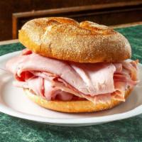 Baked Ham · Hot fresh and slow cooked thin cut baked ham, served on a fresh baked Liscio's Kaiser roll.