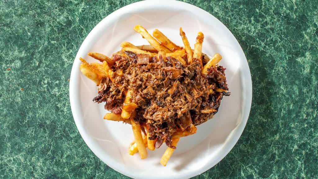 Gravy Fries · Fries smothered in your choice of either beef, pork or turkey gravy.