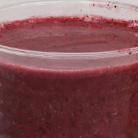 Berry Blitz · Apple juice, blueberries, strawberries & yogurt