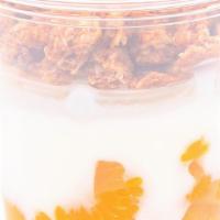 Vanilla Yogurt, Mandarin Orange & Granola Parfait · 