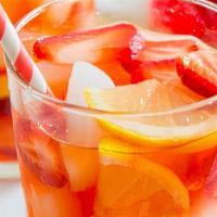 Slay Strawberry  Lemonade Ice Tea · Fresh fruit ice tea
