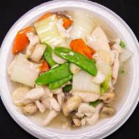 L207. Moo Goo Gai Lunch Special · Served with your choice of rice and your choice of side.