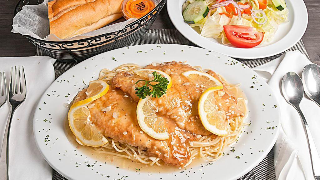 Chicken Picante · Lemon, butter and white wine sauce.