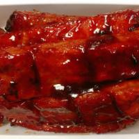 Bbq Spare Ribs · Ribs that have been broiled roasted or grilled.