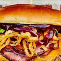 Smokehouse · Butter Lettuce, Cheddar, Tobacco Onions, Pork Shoulder, Sweet and Tangy BBQ.