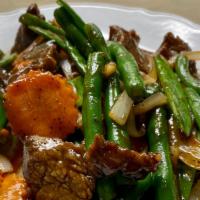 Spicy Mongolian Style* · String beans, snow peas, onions, and carrots