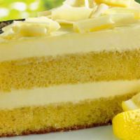 Limoncello Cake · Sponge Cake w/Limoncello Curd, Creamy Mascarpone and Cream Cheese Frosting