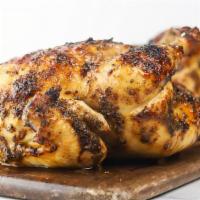 Whole Pollo A La Brasa Rotisserie Chicken · Peruvian-style rotisserie chicken, that is brined for 24 hours, marinated for 24 hours, drie...