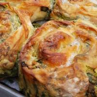 Spinach Pie · Spinach, onion, dill and feta cheese.