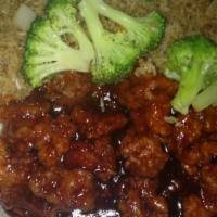 General Tso'S Chicken · Chunks of crispy boneless chicken sauteed with chef's hot special sauce. Hot and spicy.