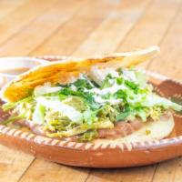 Gorditas · All gorditas come with your choice of meat, frijoles, lettuce, cilantro, onion, sour cream, ...