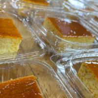 Slice Of Flan · A caramel topped & egg-based baked custard delicacy!
